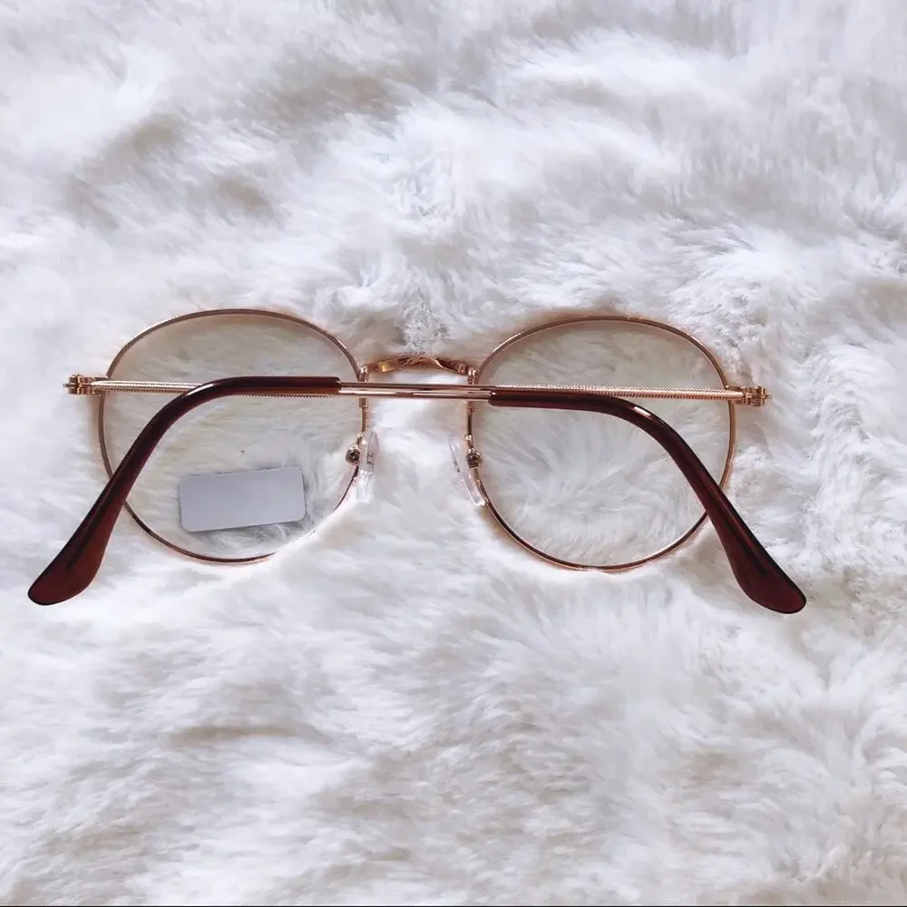 Mai Gold Round Computer Blue Light Glasses - Picture 6 of 9